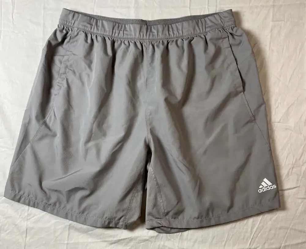Adidas Men's AEROREADY Athletic Training Shorts - 8 inch inseam, Gray, Size 2XL
